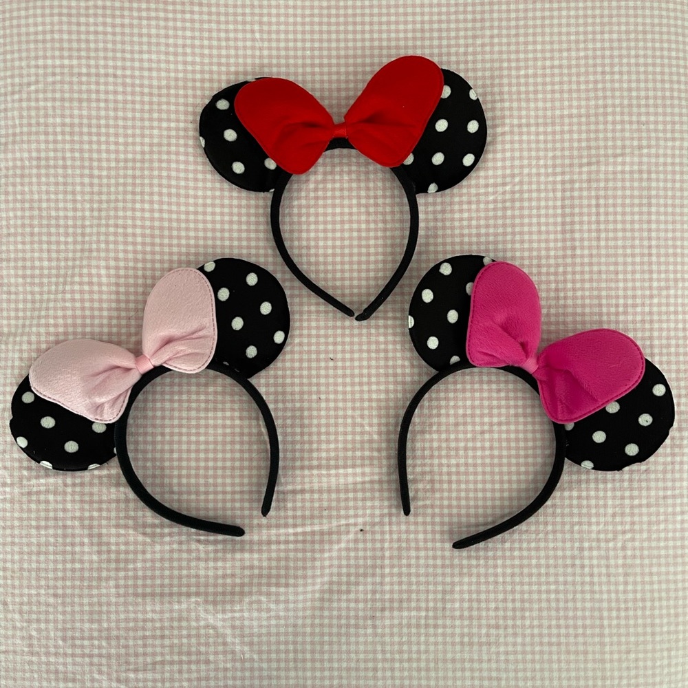 Headband, Girls Mouse Ears, Mini Mouse inspired